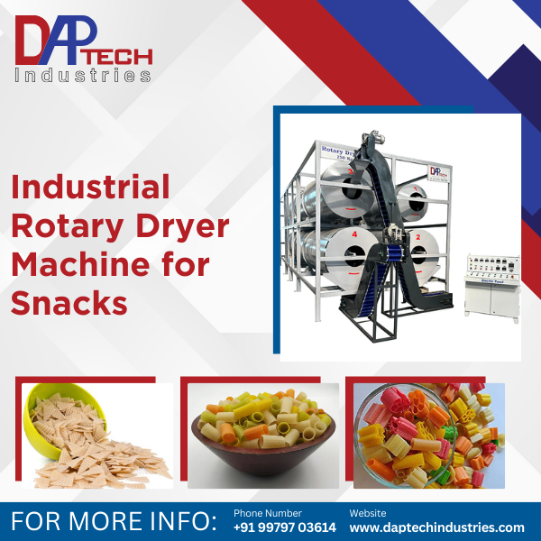 Industrial Rotary Dryer Machine for Snacks
